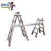 Adjustable multi-purpose aluminum ladder on display.