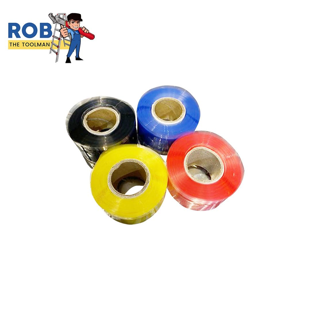 Colorful electrical tapes in four rolls.