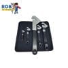 Set of adjustable wrenches in case.